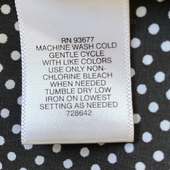 Liz Claiborne Polka Dot Button Down‎ Blouse Sz. XL - Picture 12 of 12
